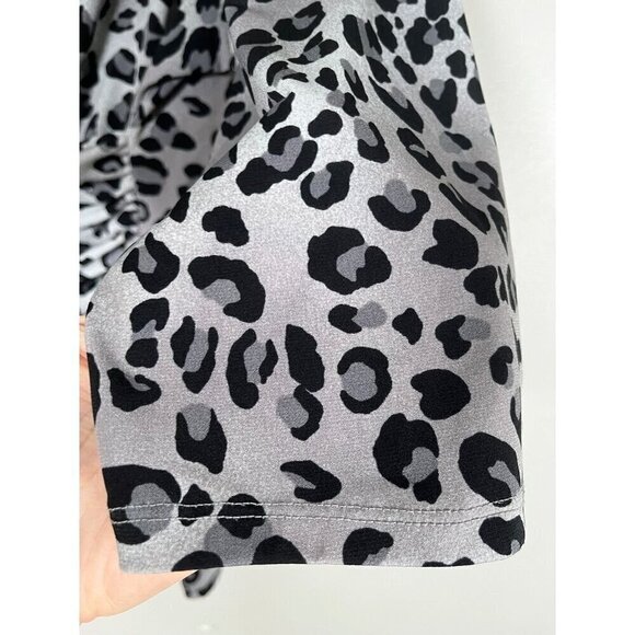 Lane Bryant Animal Print Metallic Top 22 Black Retro Western Classic Preppy 80s - Picture 7 of 11